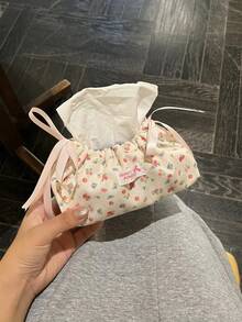 1 件蝴蝶结/花朵/条纹图案抽绳纸巾袋，可爱印花纸巾盒汽车纸巾盒家居客厅装饰卧室厨房桌面北欧大号收纳盒餐巾架圣诞节/万圣节礼物，餐桌餐巾架，纸巾架纸巾家居用品，桌子，家居装饰，家居整理和收纳，房间装饰，厨房配件，厨房用具，厨房整理器，旅行，节日 - 彩色 - 查看 22