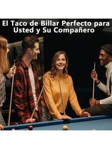 2Pcs Tacos de Billar Desmontables Pool Cue Stick Professional Palo de Snooker Billiard Cues de Billar Portátil Barra de Billiard Palo de Piscina para Principiantes Ejercicios de Entretenimiento 145cm - 1 - Ver 1