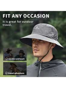 TACTICAL BIRD UPF 50 Boonie - Gorra de protección para el sol, sombrero de pesca, sombrero de playa y senderismo, remo, remo, kayak para hombres, Gris-oscuro, Large-X-Large - 1 - Ver 8