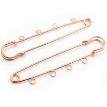 5pcs Craft Safety Pins Brooch Metal Sewing Pins With Loops Sewing Clothes Pins For Tags DIY Handmade Jewelry Making Accessories Findings - Brooch Pins - View 12