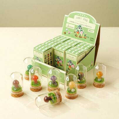 Natürliches Heilstein Chakra Kristall Pilz Set - Energie Mineral Heim Dekoration 7 Chakra Heilkristall Dekoration, Weihnachtsgeschenk