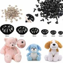 20pcs Black Plastic Safety Nose Craft, With Gasket, Suitable For DIY Doll Toys, Puppet Animal Making - Black - View 2