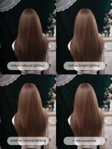 alicegarden 1 Synthetic Heat-Resistant Wig With Bangs, Brown Long Straight Wig, 30 Feet Long, Made Of Fiber, Suitable For Daily Use, Natural Simulation Wig