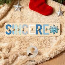 Personalized Name Puzzle, Baby Name Puzzle, Early Educational Toy For Baby Boys Or Girls, 3D Letter Puzzle Toy, Wooden Letter Puzzle, Easter, Halloween, Thanksgiving, Christmas Gift, Baby's 1st Birthday Gift, Wooden Puzzle, Personalized Gift, Birthday Gift, Customized Wooden Puzzle Toy, Anniversary Gift, Building Block Gift Set - Blue and White With Picture - View 16