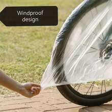 10 st. transparenta vattentäta, UV-resistenta, dammtäta, regntäta heltäckande cykel-/motorcykelskyddsöverdrag, lämpliga för cykling, motorcykelförvaring, perfekt present till cykelentusiaster, modern design, utomhusskydd, vindtäta och regntäta, oumbärliga för cyklister - Multifärgad - Visa 5