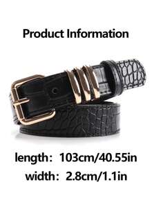 High Quality Alloy Buckle Women's Belt, Minimalist Casual Elegant Solid Color Women's Belt, Versatile For Dresses And Pants, Waist Belt For Daily Wear