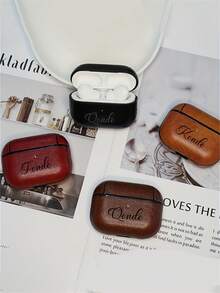 [Tùy chỉnh] Vỏ bảo vệ tai nghe bằng da giả cổ điển sang trọng khắc chữ cá nhân hóa tương thích với Pro 1 2 3 4 Pro 2 - Nhiều màu - Xem 2