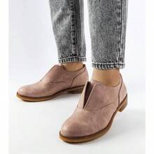 Giày da thời trang thường ngày màu hồng - Giày da để mang hàng ngày - Hồng - Xem 1