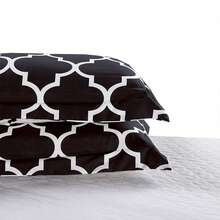Elegant Comfort All Season Ultra Soft 3pcs Geometric Trellis Comforter Set, Down Alternative Breathable And Comfortable Quilt Luxury Hotel Quality 3 Piece Full/Queen, King/California King And Twin/Twin XL Size Bed Includes 1 Comforter And 2 Pillowcases Bedding Set, Christmas Decorations Gifts, Cozy Winter Styles, Holiday Décor - 黑色 - 查看 3