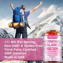 Gomitas Para El Equilibrio Hormonal Femenino: Alivio Del Síndrome Premenstrual, Ayuda Con La Hinchazón, Control De Peso, Síndrome De Ovario Poliquístico Y Menopausia - 120 Unidades - 60 gomitas - Ver 8