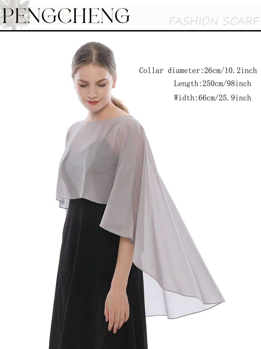 1 pieza Chal/Cárdigan de gasa para mujer, unicolor, adecuado para exteriores, playa, viajes, uso diario, regalo ideal para San Valentín, Día de la Madre, Acción de Gracias, Navidad - Para familia, hermanas, amigas, madres