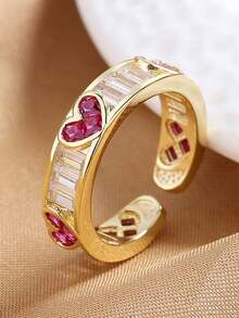 1 chiếc nhẫn cưới vĩnh cửu bằng thép không gỉ kiểu Pháp cổ điển, hình cỏ bốn lá may mắn và hoa sao, sang trọng, khảm họa tiết tinh tế. - Nhẫn kim cương hoa bốn lá - Xem 10