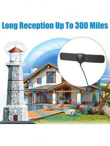2026 超高清智能电视天线 - 10,000 英里范围和 50 个州覆盖，4K/1080P 免费高清电视，带磁性底座，360° 接收超过 10,000 个频道（ABC、CBS、FOX、NBC） - 即插即用 - 天线，输出：