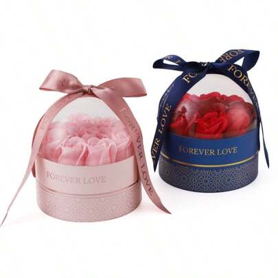 New Luxury Valentine's Day Jewelry Gift Box, 9 Roses Elegant Packaging Box For Necklace, Earrings, Ring, Suitable For Valentine's Day, Birthday, Anniversary, Confessing Love To Girlfriend