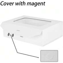 Inches Clear Gift Box With Window Magnetic Closure Gift Boxes With Lids - 白色 - 查看 3