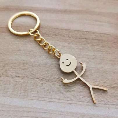 Fun Graffiti Keychain Stainless Steel Keychain Pendant Hanging Ornaments