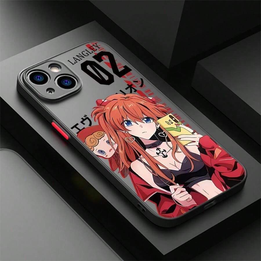 Estuche de teléfono de diseño Anime Mate Rojo Estilizado para modelos de 16, 15 Pro Max, 14 Plus, 13, 12, 11, 11 Pro, 12 Pro, 13 Pro, 14 Pro, 15 Pro y 16 Pro. Esta funda de silicona de alta calidad ofrece una excelente protección. - Color mezclado 1 - Ver 1