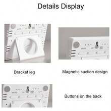 Reloj Electrnico, LCD Alarma Pequea con Pantalla de Pared Multifuncional Temperatura Humedad Sensorial 12/24 Horas/ Soporte de Batera para el Hogar Estudiantes Oficina. - Blanco - Ver 9