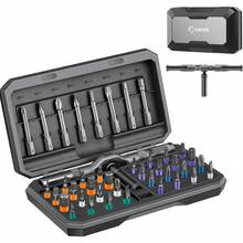 42 In 1 Magnetic Screwdriver Set, Multi Bit Combination Ratchet Screwdriver Set Portable Repair Kit Gifts Furniture, Computer, And - 灰色 - 查看 2