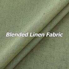 4 Panels Linen Blend Semi-Sheer Curtains Back Tab, Farmhouse Style Light Filtering Drapes For Living Room Bedroom Dining Room, Privacy Protection Window Treatments - Sage Green - 查看 3