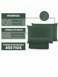 400 Thread Count Bedding Set With Elastic Hotel Standard Ponto Palito All Sizes Bedroom Soft Touch - 稻草 - 查看 5