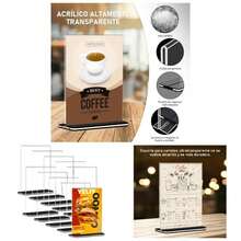 Porta Menu, 10Pcs - Soporte de Letrero, Soporte para Mens de Acrlico, Menu Holder Doble Cara Transparente para Restaurantes, Oficina, Publicidad, Bares, Tablero De Mesa, Almacenar, 21*15Cm - Transparente e incoloro - Ver 1