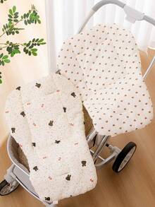 1 Đệm ghế xe đẩy em bé, lớp lót vải nhung ấm áp cho ghế ô tô/ghế ăn dặm cho trẻ sơ sinh, mềm mại và thân thiện với da, nhiều mẫu mã, chỗ ngồi thoải mái cho bé trong mọi mùa - Nhiều màu - Xem 8