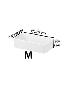 1pc/5pcs/10pcs Exquisite Transparent Desktop Cosmetic Storage Box For Girls, Makeup Organizer For Eye Shadows, Brushes, Lipsticks, Dressing Table Drawer Dividers, Free Combination Storage Box - White - View 8