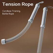 1 szt. cicha bezprzewodowa lina treningowa, grube liny do ćwiczeń w biurze, bezprzewodowa lina bojowa, pas oporowy, fitness, męski sprzęt do ćwiczeń siłowych ramion, wielofunkcyjna elastyczna lina do użytku domowego, unisex, sprzęt do ćwiczeń domowych; 1/2 szt., bezprzewodowa, do ćwiczeń całego ciała; wielofunkcyjna lina bojowa, system treningowy.
