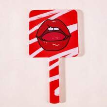 1 pieza Espejo de maquillaje con diseño floral lindo, espejo de mano portátil para maquillaje, regalo de cumpleaños ideal para familiares y amigas, adecuado para parientes, amigos, colegas, novias, padres, maquillaje, económico, decoración de habitación, tocador, viaje, dormitorio, accesorios de maquillaje, espejo, espejo de maquillaje, mini espejo, espejo pequeño, espejo de mano