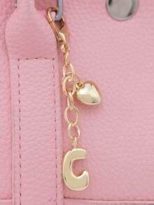 1pc A-Z Gold Bubble Letter Charm, 3D Heart Decor, Suitable As Keychain, Ring, Bag Charm, Backpack Hanger, Car Pendant, Great For Shopping, Beach, Camping, Wallet And Handbag, Ideal Gift For Ladies, Friends And Students, Fashionable Creative Design, Perfect For Birthday And Christmas - Golden Heart - View 22