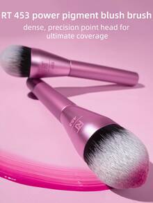 Cọ trang điểm má hồng Real Techniques Power Pigment, cọ má dành cho phấn má dạng lỏng và kem, lông tổng hợp dày, hình dạng nhọn độc đáo giúp tán phấn chính xác, thuần chay và không thử nghiệm trên động vật. - Hồng - Xem 4