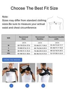 VBOSI Unisex Upper Back Support Straps - Posture Corrector For Sports And Daily Wear - Black - View 5
