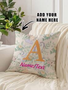 1 Peça Capa de Almofada Personalizável com Texto, Capa de Almofada Personalizada DIY para Decoração do Lar, Presente de Casamento, Animal de Estimação, Dia das Mães, Impressão em Fronha, Macia, Personalizada, Presente Único e Personalizado Ideal para Ele/Ela, Namorado, Namorada, Pai, Mãe, Família, Amigos, Aniversário de Animal de Estimação, Dia dos Namorados, Dia das Mães, Aniversário, Dia da Criança, Dia dos Pais, Casamento, Formatura, Natal, Sofá de Dona de Casa, Cama, Carro, Sala de Chá, Quarto, Sala de Estar, Dia dos Namorados