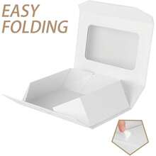 Inches Clear Gift Box With Window Magnetic Closure Gift Boxes With Lids - 白色 - 查看 5