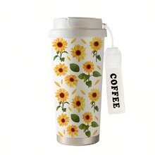 Phong cách tươi mới và đơn giản, 1 cốc cà phê giữ nhiệt bằng thép không gỉ 350ml, in họa tiết hoa hướng dương, cốc uống hàng ngày, dễ dàng mang theo khi đi du lịch, đáp ứng nhu cầu sử dụng hàng ngày, dùng cá nhân hoặc làm quà tặng, quà tặng ngày lễ, quà Giáng sinh đều phù hợp, đẹp và tiện dụng. - Nhiều màu - Xem 14