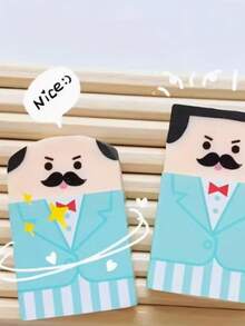 1pc Bald Eraser, A Set Of Uniquely Shaped, Cartoon-Style Fun Erasers To Add Delight To Your Stationery Collection. These Adorable Erasers Are Not Only Practical Writing Tools, But Also Eye-Catching Conversation Pieces. Random Styles, Suitable For Back-To-School Season. - Multicolor - View 6