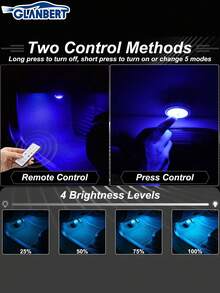 GLANBERT Luces LED decorativas inalámbricas para automóvil con control remoto, luces LED ambiente táctiles de alta luminosidad y multimodales, luces LED RGB de 13 colores cambiantes para el interior del automóvil, decoración para el espacio debajo del asiento