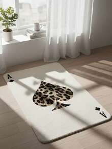 1pc Autumn Carpet, White Rug, Playing Card Theme, Party Photo Prop, Decorative Carpet, Bedroom Decor, Small Rug, Carpet, Home Decor, Living Room Carpet, Small Living Room Rug, Bedroom Carpet, Living Room Home Decor, Outdoor Rug, Washable Carpet
