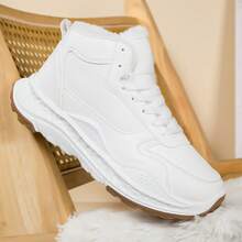 2025 Nowe, podstawowe, jednokolorowe, sznurowane, pluszowe kapcie na co dzień, zimowe