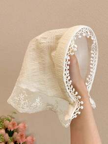 1pc Kids Girls Plaid Headband, Colorful Lace Edge Anti- Bandana Scarf, Versatile Hair Accessories For Toddler Girls - Multicolor - View 9