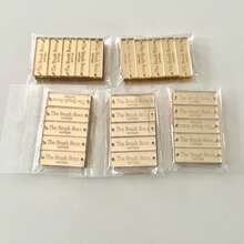 10/30pcs Customized Acrylic Brand Labels, Laser Engraved Clothing Tags - Multicolor - View 5