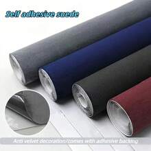 لصق ذاتي متطور شبيه بالقطيفة، مناسب لسقف السيارة والديكور الداخلي، سمك 50 * 300 سم - أدوات وإمدادات الحرف اليدوية، ديكور داخلي للسيارة، صناديق المجوهرات، مشاريع DIY، معالجة السطح شبيهة بالقطيفة، ملصقات ديكور السيارة