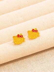 Sanrio A Cute, Fashionable And Versatile HelloKitty Alloy Earring From The Sanrio Series