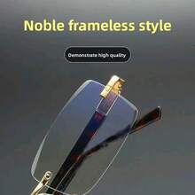 1pc New Frameless Edge-Processed Fashion +100--+400 High Definition Senior Men And Women Anti-Fatigue Presbyopia