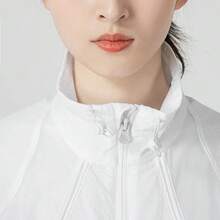 Adidas Casual Summer Women's Sports Leisure Training Zipper Windproof Jacket - White - View 4