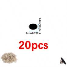 20 件塑料安全眼睛和鼻子，6 种尺寸椭圆形带垫圈，适用于 Amigurumi 钩针泰迪熊娃娃毛绒动物工艺品