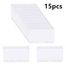 Túi đựng vé A6 trong suốt, 15 tờ giấy rời, sổ tay PVC có khóa kéo, túi đựng vé (Không bao gồm bìa) - Nhiều màu - Xem 14
