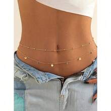 HOTNICE 2 Sexy Bikini Waist Chain Simple Bikini Belly Chains Summer Body Chain Beach Body Accessories Jewelry For Women Girls - 彩色 - 查看 4