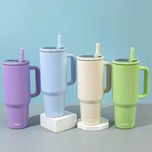 1PC 40oz Stainless Steel Insulated Car Cup, Large Capacity, With Handle, Easy To Carry, Meet Daily Use Needs, Available In A Variety Of Colors, Is A Good Choice For Personal Use Or As A Gift, Holiday Gift, Beautiful And Practical - Nhiều màu - Xem 7